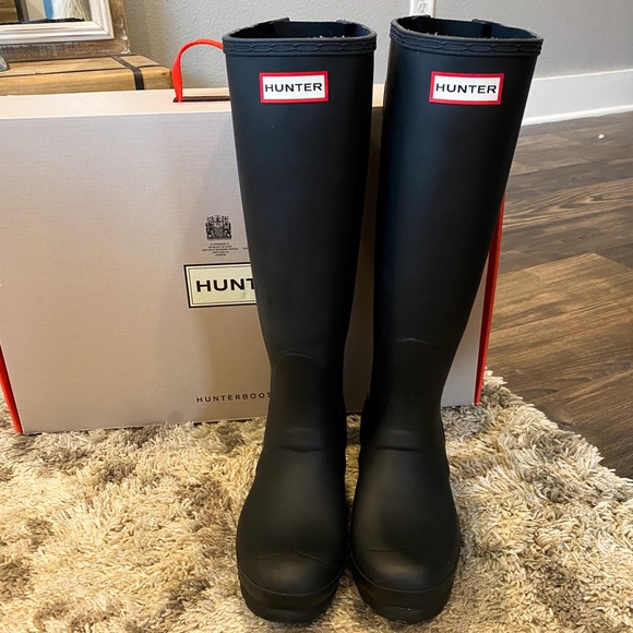 Hunter Shoes - Hunter Boots Original Tall Adjustable Back - Black